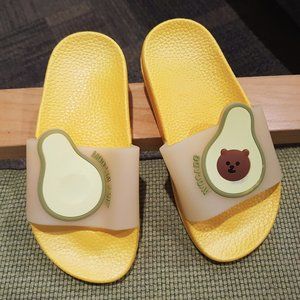 Avacado Bear Kids Slide Sandals
